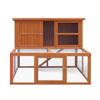 Harrisons Bowness Double Height Hutch With Run Natural (5ft) 150x121x117cm