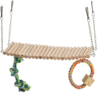 Trixie Suspension Bridge With Rope & Toy, Hamster, 30x17x9cm