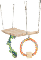 Trixie Suspension Bridge With Rope & Toy, Hamster, 30x17x9cm
