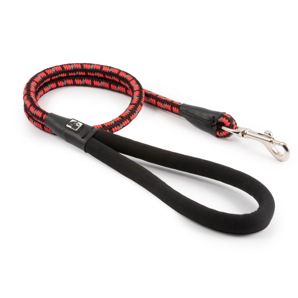 Ancol Extreme Shock Absorbing Reflective Bungee Rope Lead Black & Red 1m (50kg)