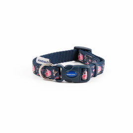 Ancol Fashion Navy Rose Collar & Lead