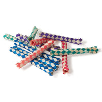 Super Bird Creations Woven Paper Sticks - Foot Toys For Parrots - Pack Of 12
