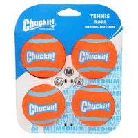 Chuckit Launcher Tennis Ball Medium 4pk 6.5cm