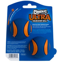 Chuckit Launcher Ultra Squeaker Ball Small 2pk 4.8cm