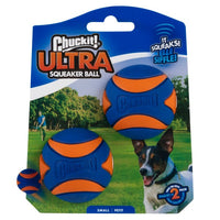 Chuckit Launcher Ultra Squeaker Ball Small 2pk 4.8cm