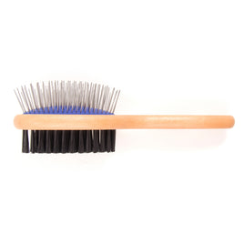 Ancol Wooden Handled Double Sided Brush Small