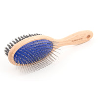 Ancol Wooden Handled Double Sided Brush Large