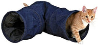 Trixie Jean Denim Look Cat Play Tunnel ø 25/ø 30 × 53 Cm, Blue