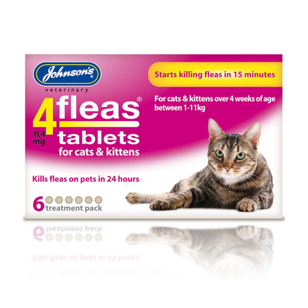 Johnsons 4Fleas Kitten Cat Tablets 6 Pack