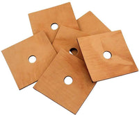 Zoo Max Pack Of 6 Leather Squares 4" X 4"- Med Large Parrot Bird Toys