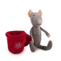 Cupid & Comet Mouse In A Teacup Christmas Toy For Cats