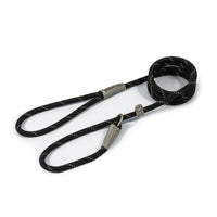 Ancol Viva Rope Slip Lead Reflective Black 1.5m X 12mm (50kg)