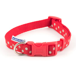 Ancol Vintage Red Polka Dot Nylon Lead & Collars