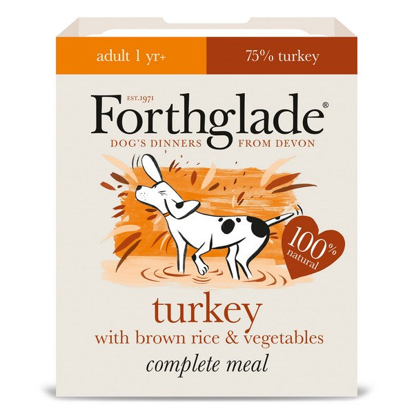 Forthglade Complete Meal Adult Turkey Brown Rice Veg 395g