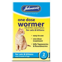 Johnson's One Dose Wormer For Cats & Kittens - 2 Tablets