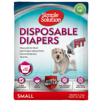 Simple Solution Disposable Dog Nappy Incontinence Travel Diaper (12s)