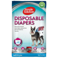 Simple Solution Disposable Dog Nappy Incontinence Travel Diaper (12s)