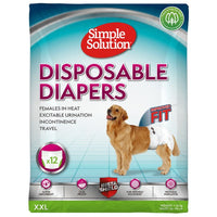 Simple Solution Disposable Dog Nappy Incontinence Travel Diaper (12s)