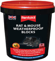 Rentokil Mouse Rat Weatherproof Blocks Pack 10
