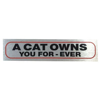 Cat Lovers Metallic Style Car Bumper Stickers