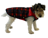 Red Tartan Padded Extra Wam Dog Coat Chest Protector 61cm (24") Dalmatian Golden Retriever