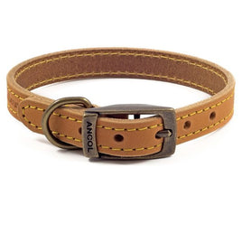 Ancol Timberwolf Leather Collar Mustard