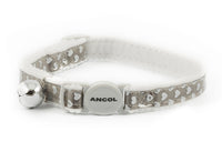 Ancol Cat Collar Gloss Heart Silver