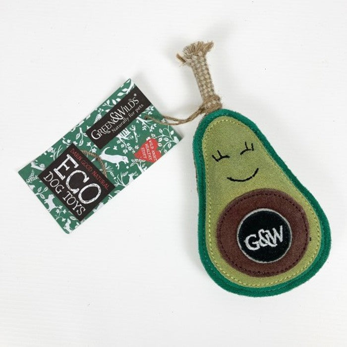 Green & Wilds Audrey The Avacado Eco Jute Dog Toy