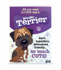 Dog Greeting Birthday Card Border Terrier