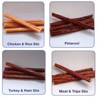 Burns Stix 4pk - Chicken & Rice, Petaroni, Lamb & Rice, Meat & Tripe, Beef