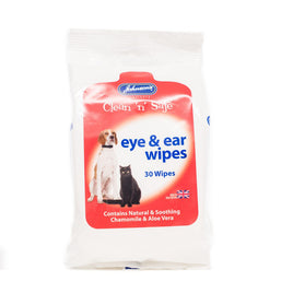 Johnsons Eye & Ear Wipes Sachet 30pk