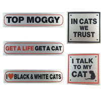 Cat Lovers Metallic Style Car Bumper Stickers