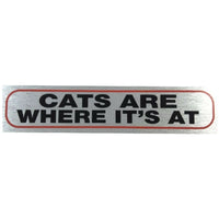 Cat Lovers Metallic Style Car Bumper Stickers