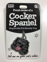 Wags & Whiskers Dog ID Tag Bag Charm Key Ring All Breeds