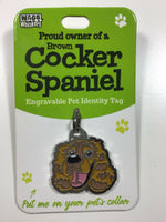 Wags & Whiskers Dog ID Tag Bag Charm Key Ring All Breeds