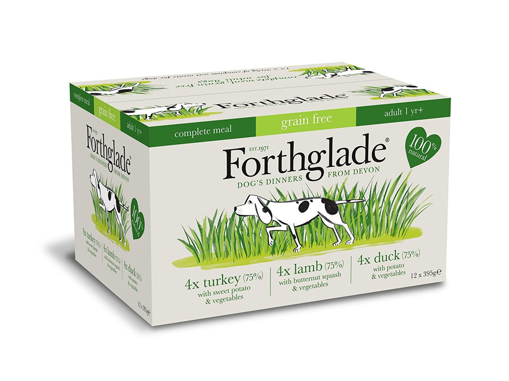 Forthglade Complete GRAIN FREE Adult Poultry Multipack 12 x 395g turkey, lamb, duck