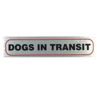 Metallic Style Dog Warning Stickers 17x4cm