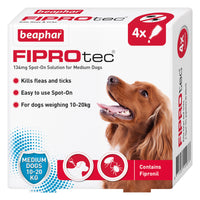 Beaphar Fiprotec Spot On Dog (4 Pipettes)