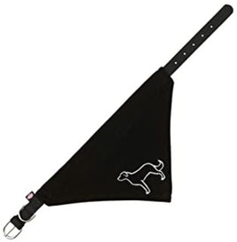 Trixie Nylon Collar With Neckerchief, Fleece, M–L: 45–55 Cm/25 Mm, Black