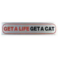 Cat Lovers Metallic Style Car Bumper Stickers