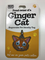 Wags & Whiskers Engravable Cat ID Tag Bag Charm Key Rings Lots Of Variations