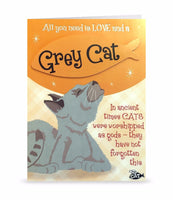 Cat Greeting Birthday Card Grey Cat 47