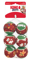 Kong Holiday SqueakAir Balls 6-pk