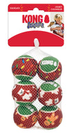 Kong Holiday SqueakAir Balls 6-pk