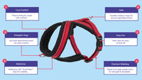 Halti Red Reflective Comfy Soft Fleece Dog Harness