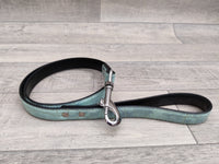 Ancol Leather Lead Blue Crocodile 19mmx1m