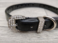 Ancol Black & Diamante Bling Dog Collar 32-40cm