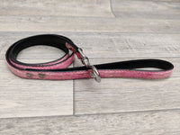Ancol Leather Lead Pink Crocodile Small 12mm x 1m