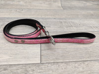 Ancol Leather Lead Pink Crocodile Small 12mm x 1m