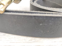 Rosewood Embossed Bulldog Premium Leather Black Lead 2.5x90cm
